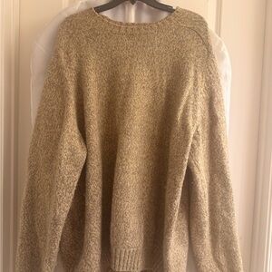Elegant Beige Crew Neck Sweater